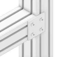 41-120-1SS MODULAR SOLUTIONS TIE PLATE 90MM X 90MM X 6MM<BR>CREATES RIGHT ANGLE, WITH STAINLESS STEEL HARDWARE